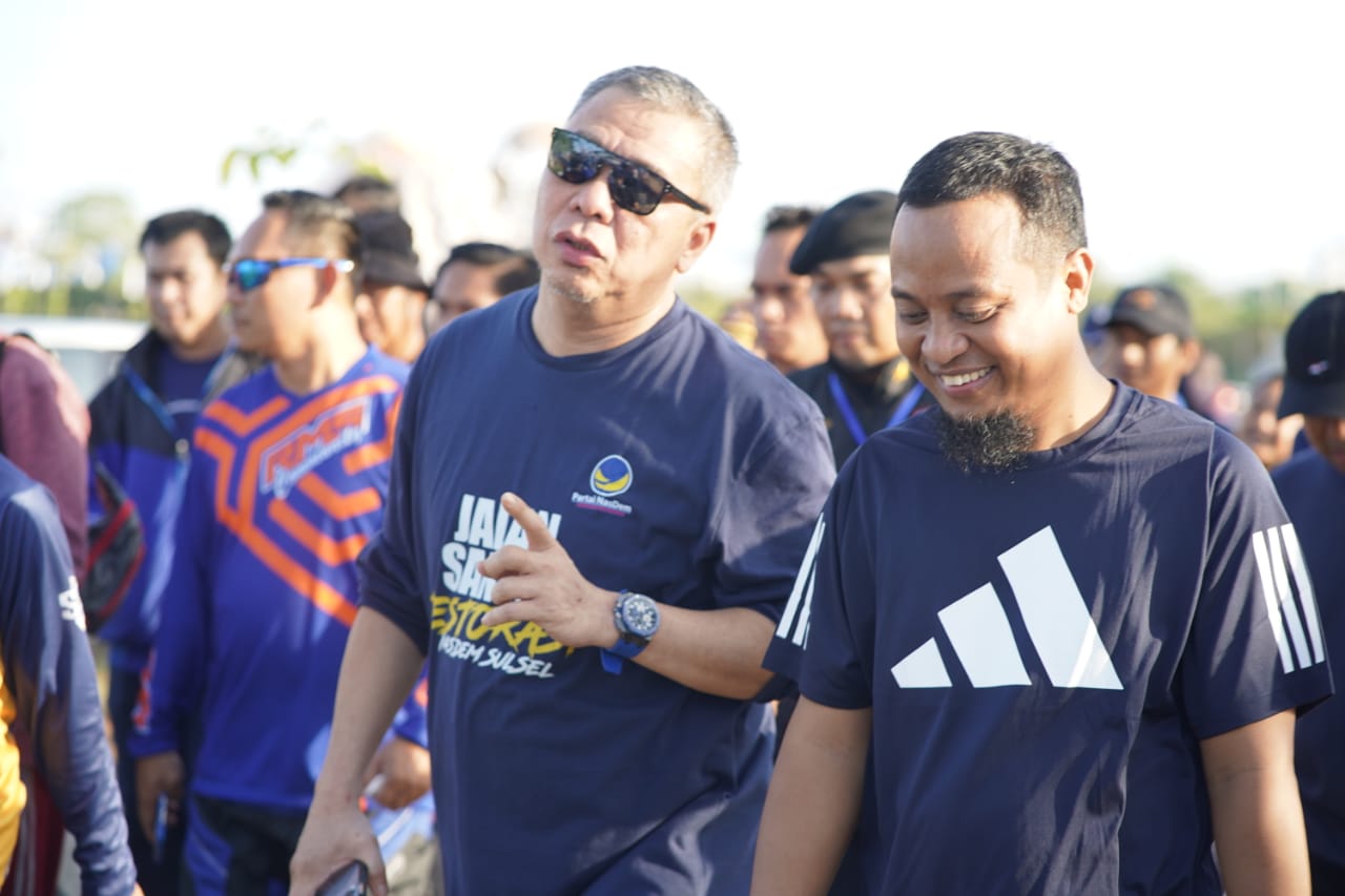 Hadiri Acara Jalan Sehat Nasdem, Gubernur Tampak Akrab dengan Waketum Ahmad Ali 